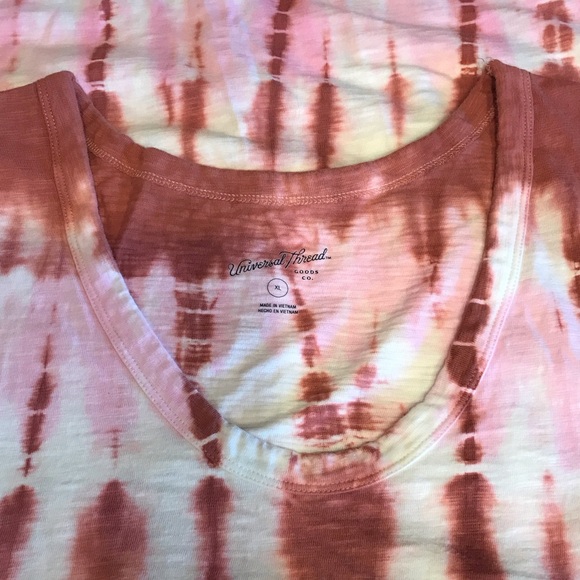 Universal Thread Pink and Brown Tie-Dye Sleeveless Maxi Dress - Picture 5 of 5